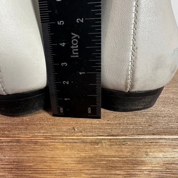 Cobbie White Leather Slouchy Boots SZ 7.5 Boho Ruched Quality Brazil Cowgirl 70s - Picture 11 of 13